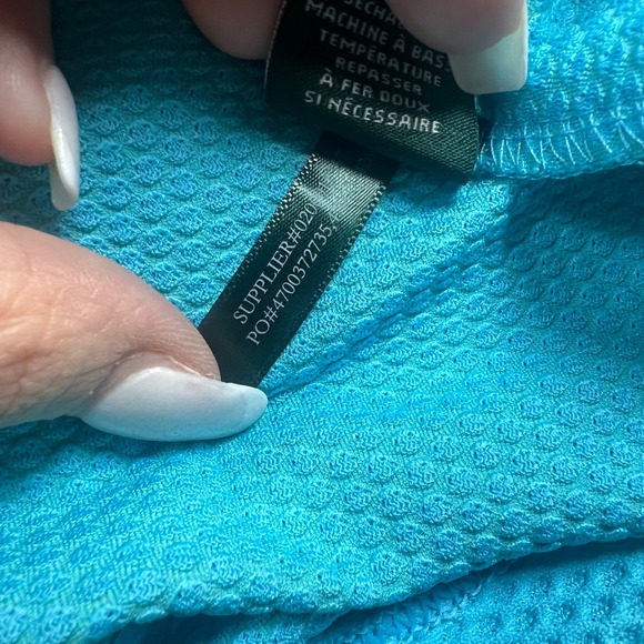 NWT Lauren Ralph Lauren Women 2X Plus Active 1/4 Zip Top Turquoise Blue SP16 - Picture 8 of 9